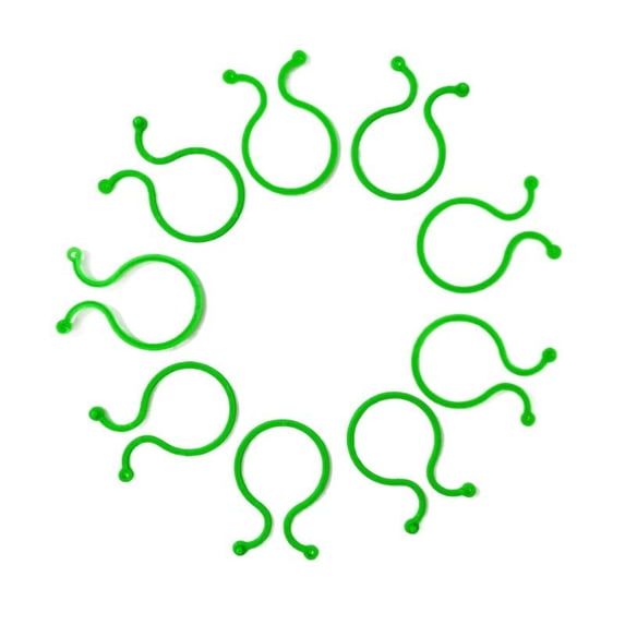 2 Packs 100PCS Garden Plant Support Clips Green Plastic Stem Strapping Clips for Vine Plants Flower Support Climbing Plant Ties Garden Plant Clips for Outdoor Indoor Gardening Tools