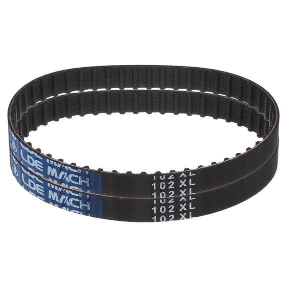 2 Packs 102XL 037 Timing Belt 51 Teeth Rubber Geared Cogged Belt, 0.37" Width, 0.20" Pitch