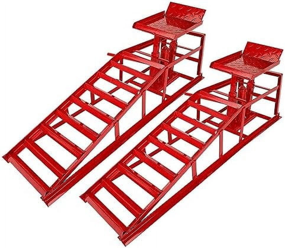 Trailer Low Riders Ramps 2 Packs 11000lbs Hydraulic Car Ramps Low Profile Car Lift Service Ramps ...