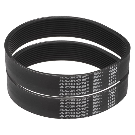 2 Packs 125J10 PJ V-Ribbed Belt 10 Ribs 12.5" Length x 0.92" Width, EPDM Micro V Serpentine Belt