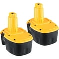 thumbnail image 1 of 2 Packs 14.4 Volt 3600mAh Ni-Mh DC9091 Battery Replacement for Dewalt 14.4V DW9094 DW9091 DC9094 DE9091 DE9092 DE9038, 1 of 5