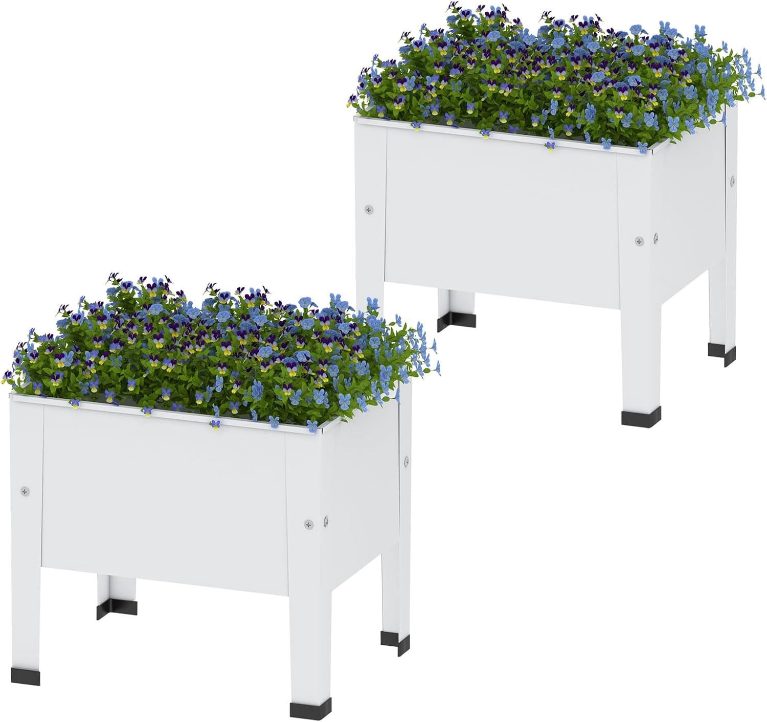 2 Packs 14 Inch Compact Planter Raised Garden Bed with Legs,Outdoor ...