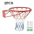 thumbnail image 1 of 2 Packs 18" Basketball Replacement Rim Hoop Over The Door & Wall Mount Heavy Duty Basketball Net Replacement Indoor Basketball Hoop Basketball Rim Hoop All Weather Fits Standard Rims, 1 of 7
