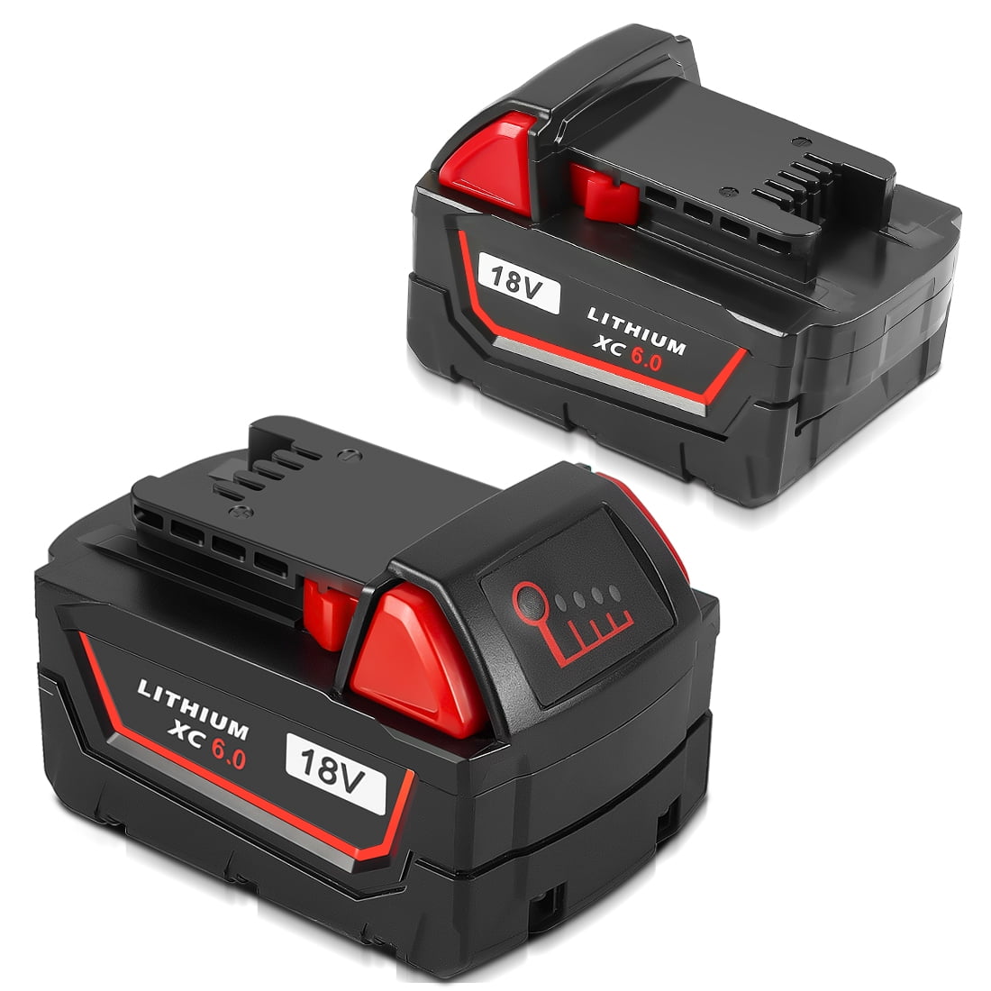 SUNBAT 2Packs 18V 6.0Ah Battery Replacement for Milwaukee M18 Battery