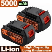 2Pack Lithium LB2X4020 5.0Ah 20V MAX Replacement for Black and Decker 20V Battery LBXR20 LBXR20-OPE LB20 LBX20 LBX4020 LB2X4020-OPE