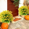 thumbnail image 1 of 2 Packs 24 Inch Fall Artificial Mums Topiary Ball Trees Faux Fall Flowers Artificial Faux Bushes Shrubs for Outdoor Planter  Resistant Fake Greenery for Porch Garden Autumn Decor(Yellow), 1 of 6