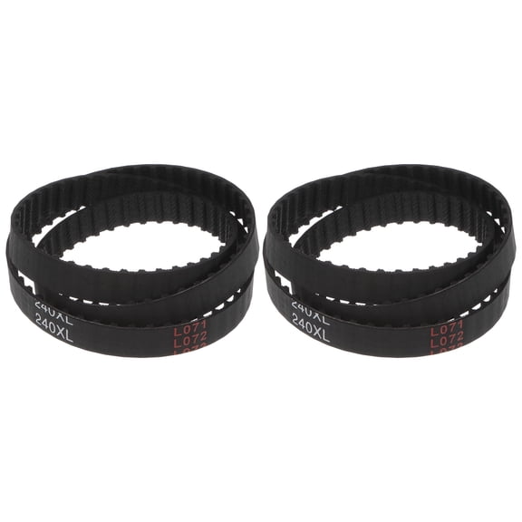 2 Packs 240XL 037 Timing Belt 120 Teeth Rubber Geared Cogged Belt, 0.37" Width, 0.20" Pitch