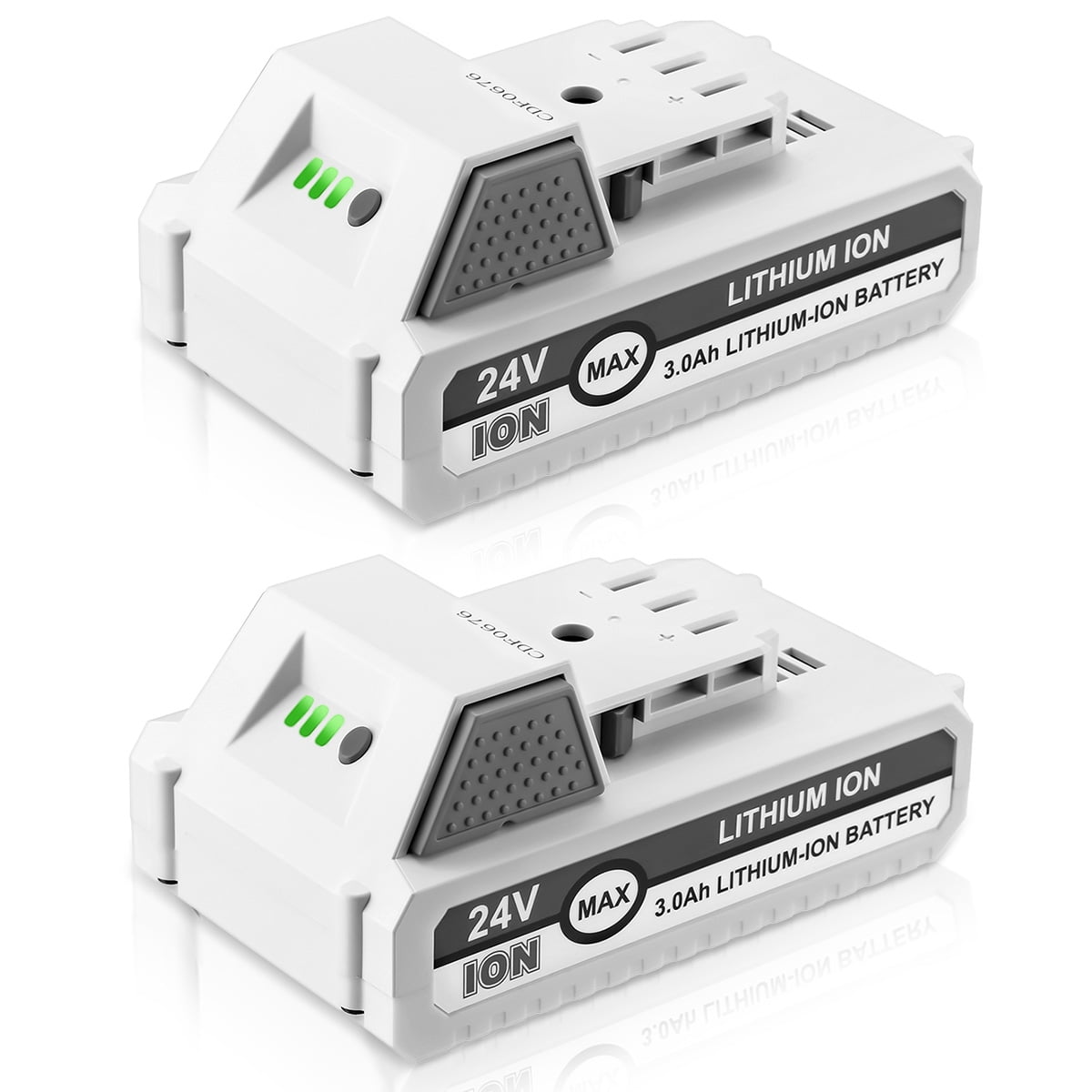 2 Packs 24V 3000mAh Replace Battery for Snow Joe+Sun Joe 24V Lithium