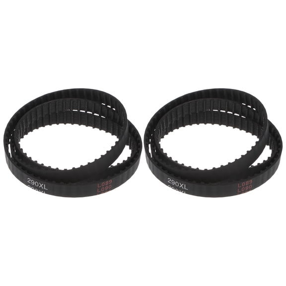 2 Packs 290XL 037 Timing Belt 145 Teeth Rubber Geared Cogged Belt, 0.37" Width, 0.20" Pitch