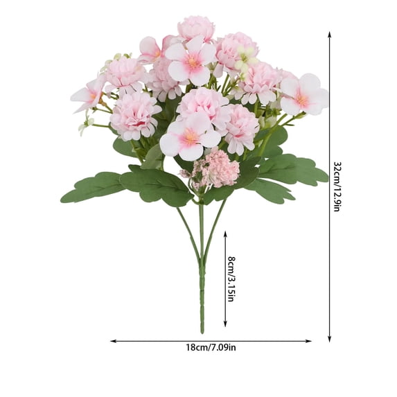 2 Packs 2pcs Artificial Hydrangea Flowers Realistic Fake Flowers Bouquet for Wedding Decor Fall Home Table Decoration Long Lasting No Maintenance Required Floral Arrangement Centerpiece