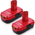 thumbnail image 1 of 2 Packs 3.6Ah Diehard 19.2V C3 Battery Replacement for Craftsman 19.2 Volt Battery Li-ion Compatible with Craftsman 315.pp2011 315.pp2020 315.113753 130279005 1323903 11375 315.115410 Batteries(Red), 1 of 3