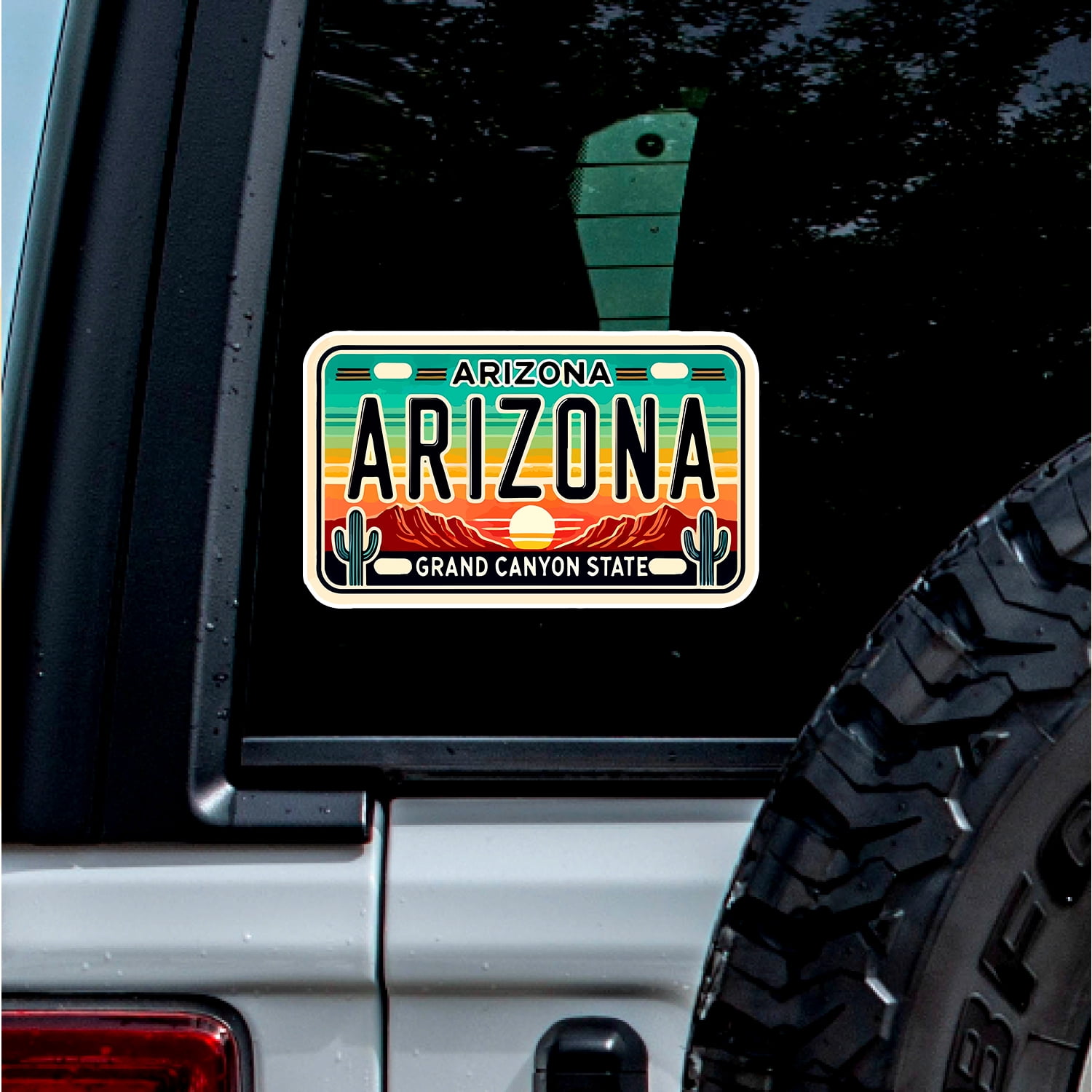 Window Sticker State (2 Packs, 3.8'' X 2.3'') Sticker Of Usa All State License Plate For Car ...