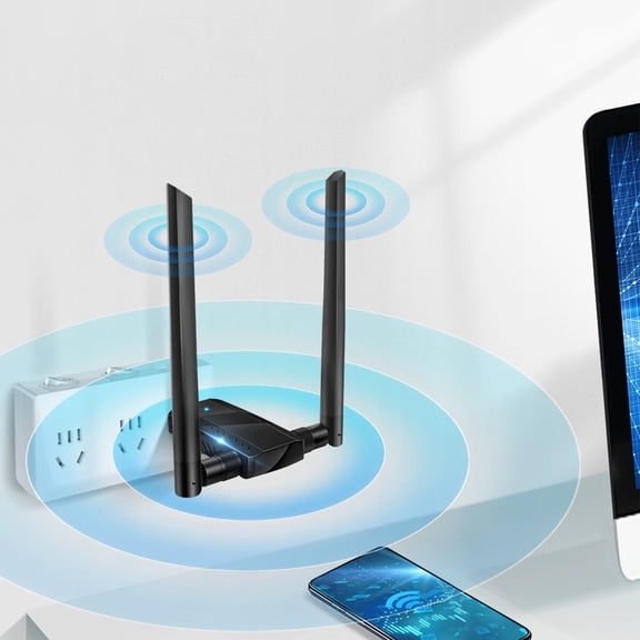 2 Packs 300Mbps USB WiFi Extender Wireless Repeater Signal Booster with Dual 5dBi Antennas 2.4GHz Network Amplifier for Home Office Up to 100m Coverage Easy Setup WPA2 Security