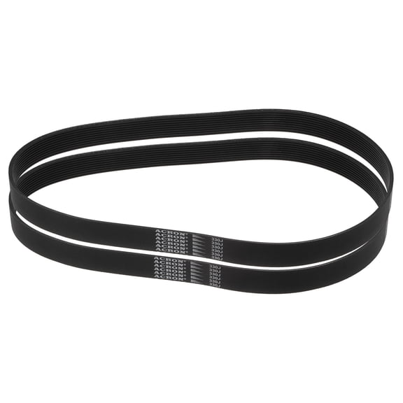2 Packs 330J10 PJ V-Ribbed Belt 10 Ribs 33" Length x 0.92" Width, EPDM Micro V Serpentine Belt