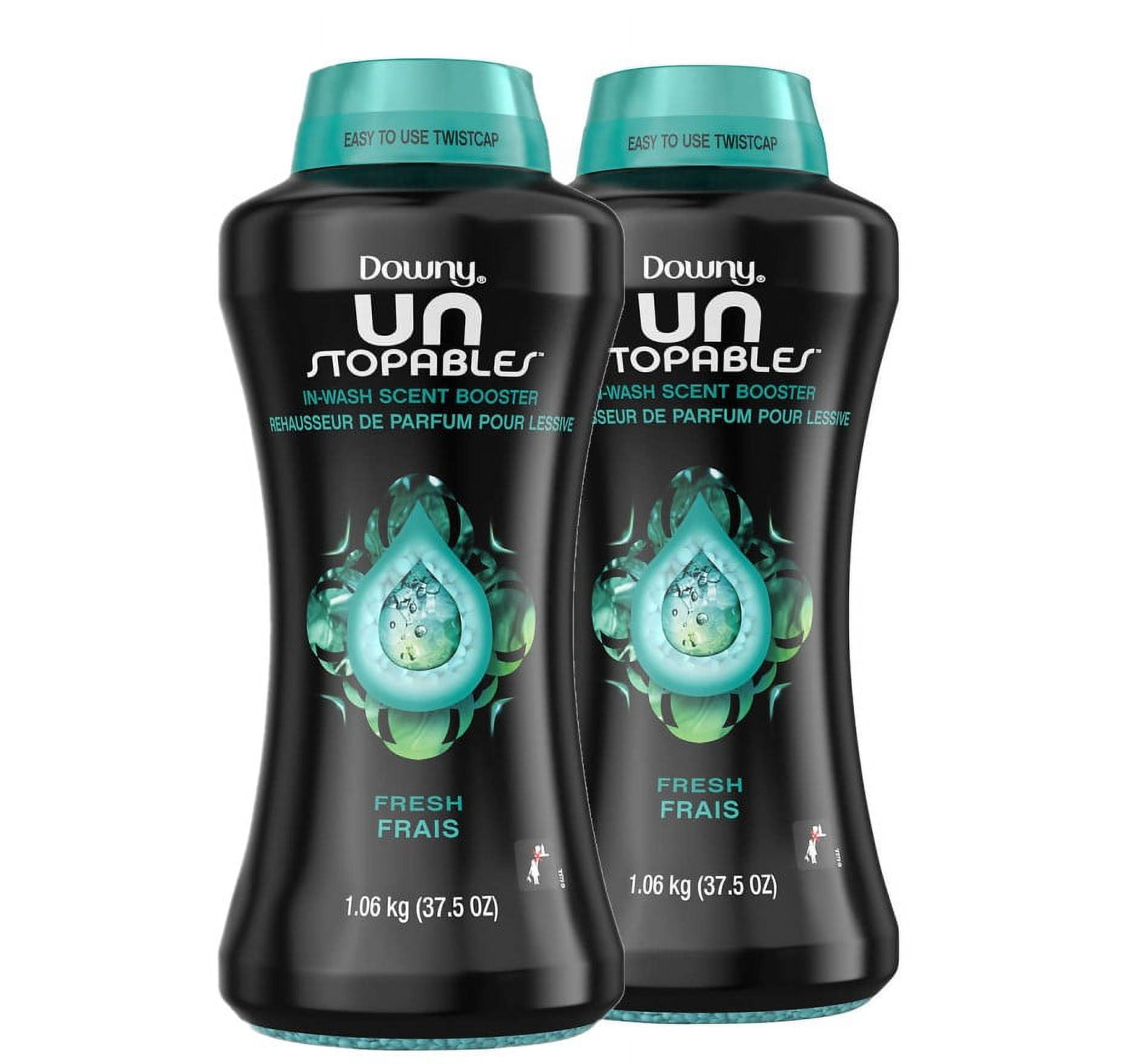 2 Packs 37.5 oz Downy Unstopables In-Wash Scent Booster Beads, Fresh