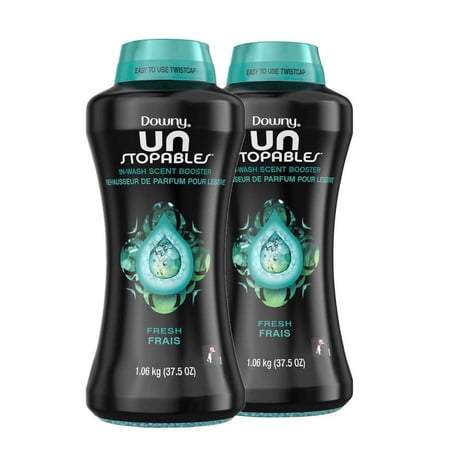 2 Packs 37.5 oz Downy Unstopables In-Wash Scent Booster Beads, Fresh