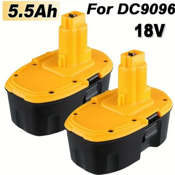 2 Packs 5.5Ah High Capacity Ni-Mh DC9096 DC9098 DC9099 DW9096 Battery Replacement for Dewei 18V Battery XRP DW9098 DW9099 DE9095 DE9098 DE9091