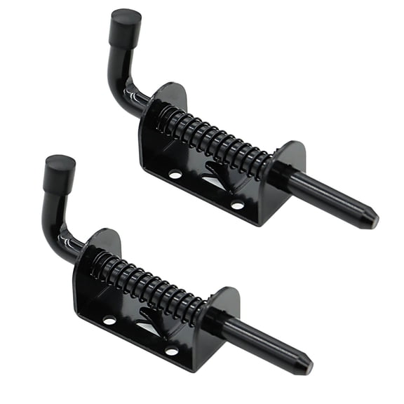 2 Packs 5 Inch Spring Loaded Barrel Bolt Latch Pin,Heavy Duty Steel Sliding Door Lock for Doors/Cabinets/Chests