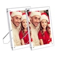 thumbnail image 1 of 2 Packs 5X7 Inch Acrylic Picture Frames with Stand, Clear Magnetic , Frameless Tabletop Frame, 1 of 9