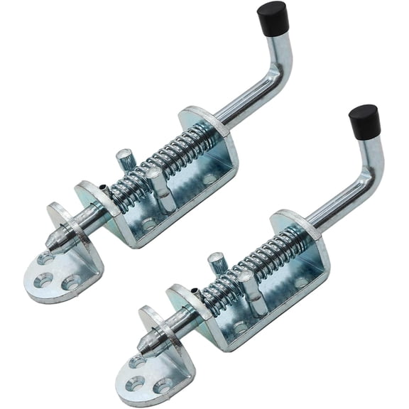 2 Packs 6.5 Inch Heavy Duty Spring Loaded Latch Pin, Sliding Barrel Bolt Door Lock for Chests/Cabinets/Utility Trailer Gate, 2mm Thickened Interior and Outdoor Latch