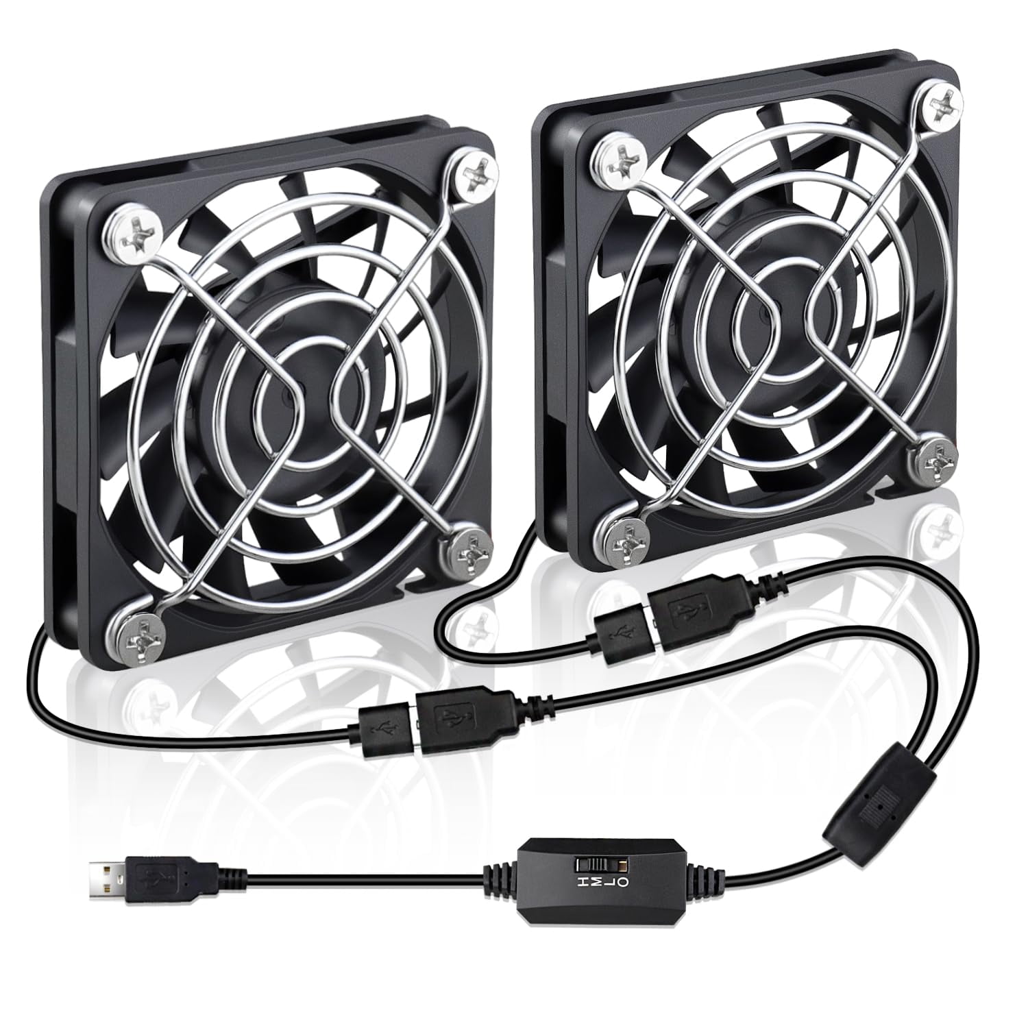 2 Packs 60mm x 10mm USB Computer Fan 5V with Speed Control DC Brushless ...