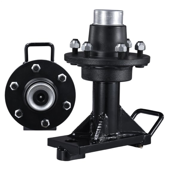 2-Packs (6x5.5 Lug) Black Container Wheel Shifting Tool(Bolt-on Spindle Kit) with Thorn Belt,Shipping Container Wheels,Quick disassembly,Up to 40' Heavy-Duty Shipping Container