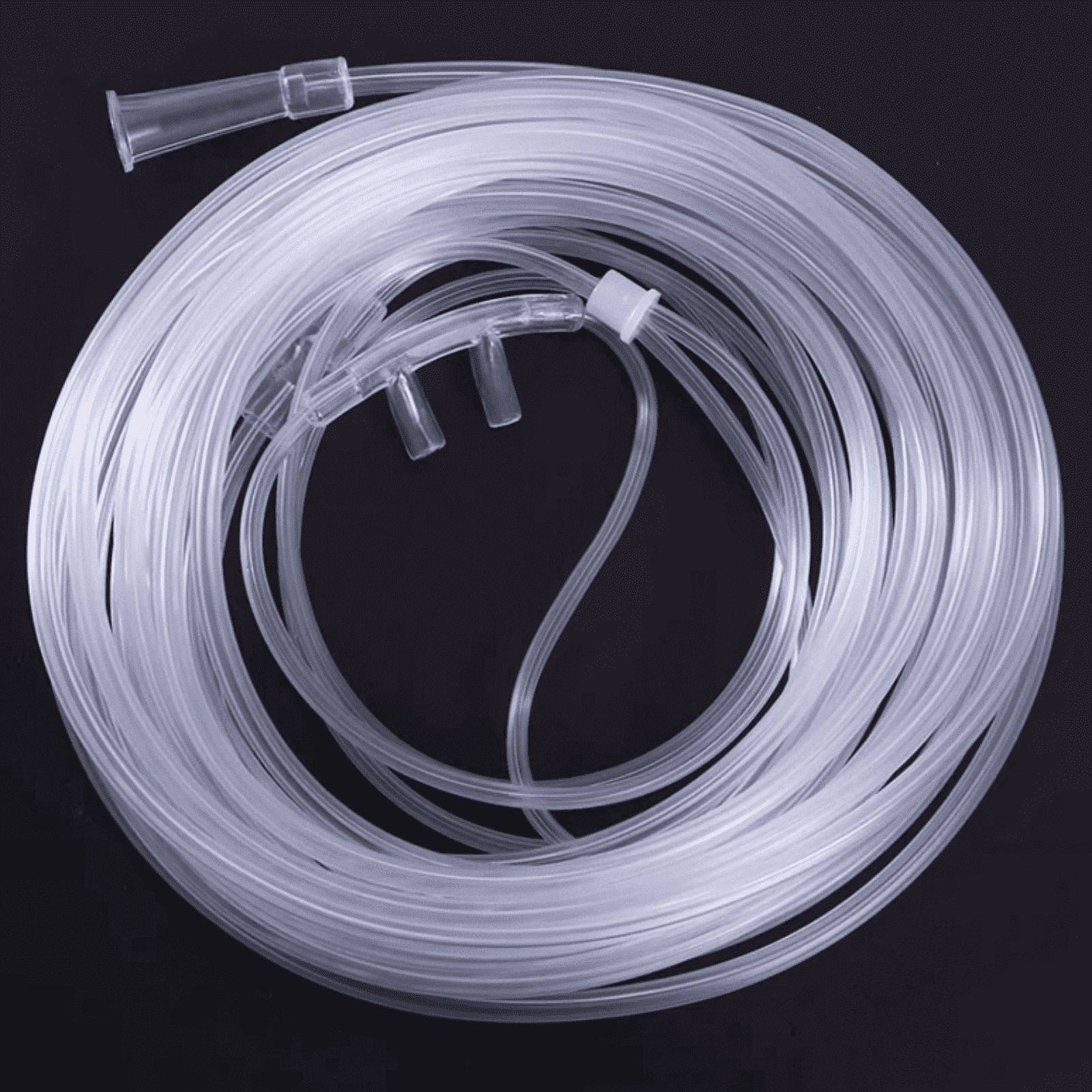 2 Packs 7-ft Oxygen Tubing for Home Oxygen Machine Clear Soft Touch Oxygen Cannula Tubing Nasal Cannula Tube Accessories, Transparent