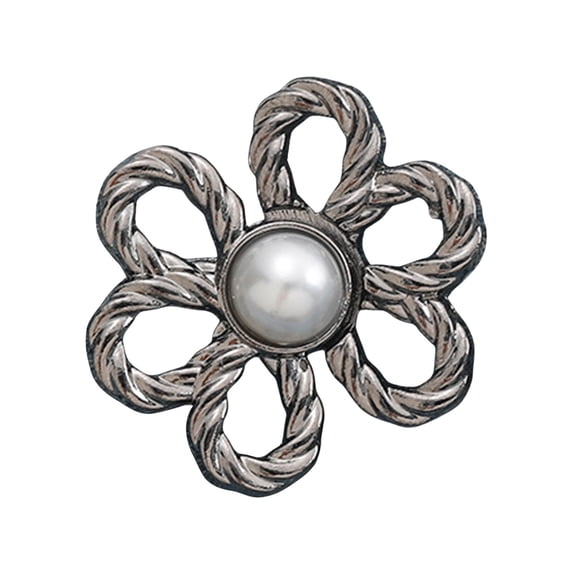 2 Packs 8pcs Adjustable Waist Tightener Buttons for Loose Jeans No Sewing Pants Clips Strong Metal Pearl Flower Design Spring Lock Fit Skirts Shorts DIY Craft Waistband Extender Fashion Accessories
