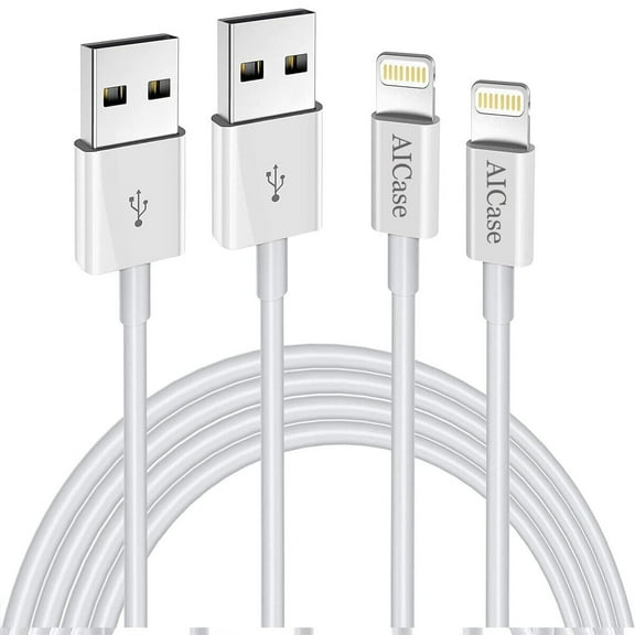 2-Packs AICase USB A To 8 Pin Cord Sync Data Cable For iPhone 14 13 12 11 Pro Max