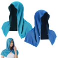 thumbnail image 1 of 2 Packs Absorbent Cooling Hoodie Towel Wraps, Quick-Drying Cooling Towels for Neck Instant Soft Scarf Face Sun Protection Men Camping Sports Gym Hot Weather Outdoor A, 1 of 7