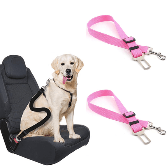2 Packs Adjustable Length Pet Dog Cat car seat Belt Pet seat Belt Pet Accessories for Dogs Cats and Pets