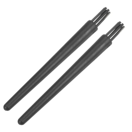 2 Packs Antistatic ESD Brush Plastic Handle Nylon Lab Cleaning Brushes for Electronics 18x9mm Bristles