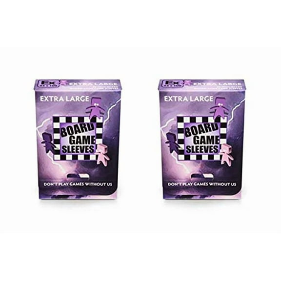 2 Packs Arcane Tinmen Non-Glare Board Game Sleeves 50 ct Extra Large Size Card Sleeves Individual Pack
