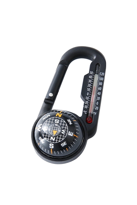2 Packs Ball Compass for Hiking Camping Survival ABS Material with Carabiner Clip Outdoor Navigation Tool for Backpack Keychain Mountaineering Gear Emergency Equipment