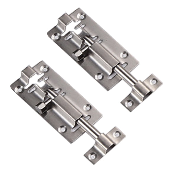 2 Packs Barrel Bolt Latch, Slide Latch Lock, Stainless Steel Gate Latch with Mounting Screws,【304】 2 inches