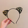 2 Packs Barrettes,Cute Leopard Print Animal Ear Headband Hair Clip