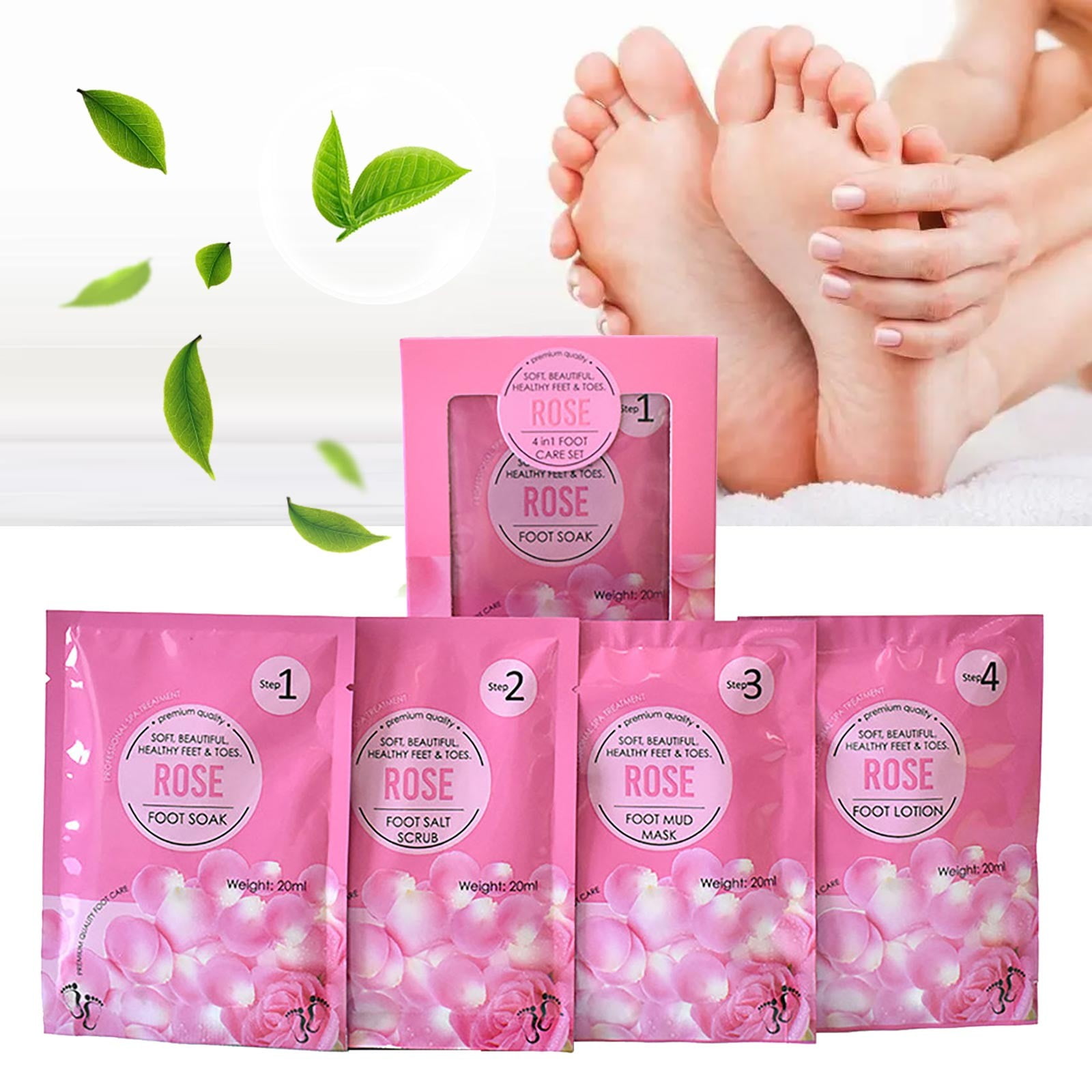 2 Packs Bath & Bathing Accessories,Jelly Pedicure Foot Soak Packets