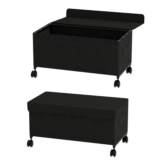 2 Packs Under the Bed Storage Containers,11 inch Height Under Bed Shoe Storage, Underbed Storage with Wheels,Large Rolling under bed Clothes Storage Drawers with Lid for Dorm Tall ,Black
