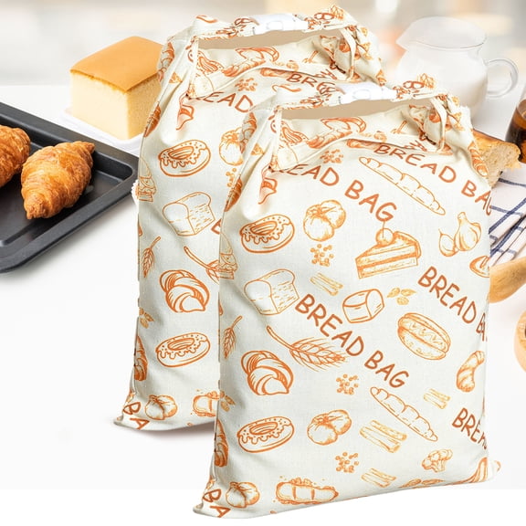 2 Packs Beeswax Bread Bags for Homemade Sourdough Bread, Extra Large Reusable Cotton Storage Bag - Keep Your Loaf Fresh for Days - Easy to Clean, 11.8x17inch
