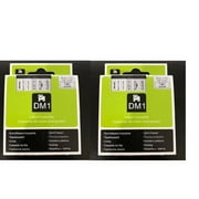 2 Packs Black on Clear Tape Label Compatible for DYMO 43610 D1 6mm 1/4"