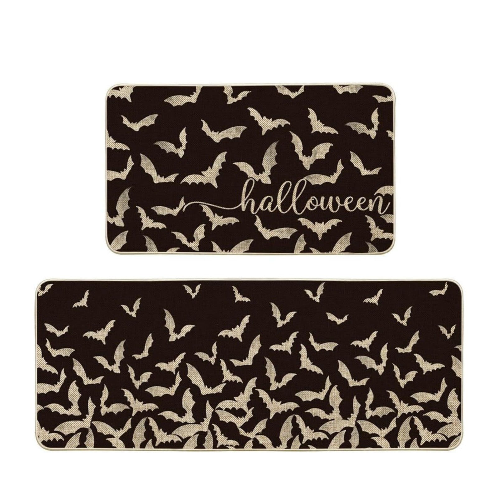 2 Packs BnGAJN Halloween Sale Carpet,Halloween Kitchen Mat Set Of 2 Pumpkin Trick Or Happy