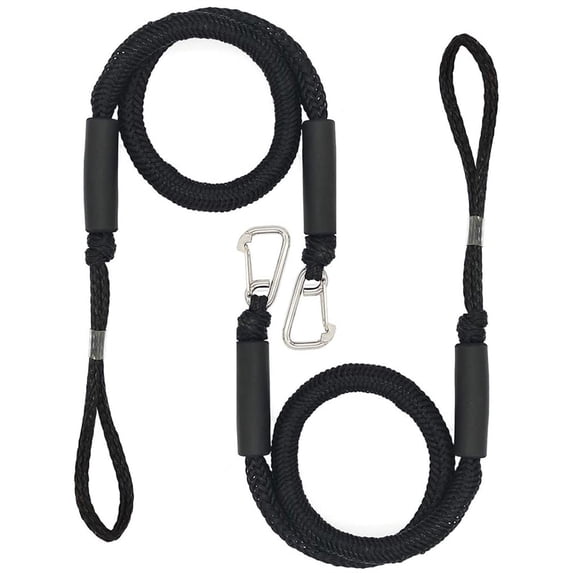 2 Packs Boat Bungee Dock Lines Bungee Cords Docking Rope Stretches 4-5.5ft Mooring Rope Foam Float Fishing Boat Accessories