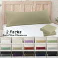 thumbnail image 1 of 2 Packs Body Pillow Covers Microfiber Pillowcase Jumbo Khaki, 1 of 8