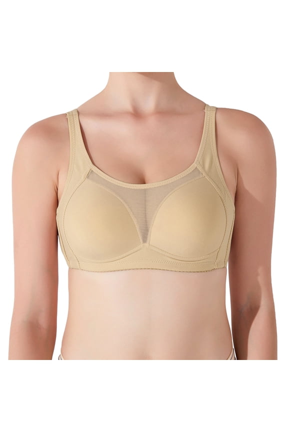 2 Packs Bras for Women Double Support Wireless Lace Stay In Place Straps Wirefree Tagless Underwear