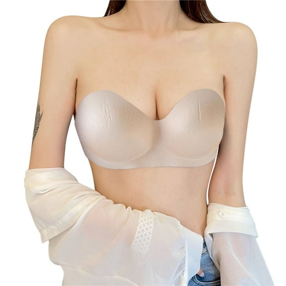 2 Packs Bras for Women Tube Wrap Chest Strapless Chest Pad Massage No Steel Ring Underwear