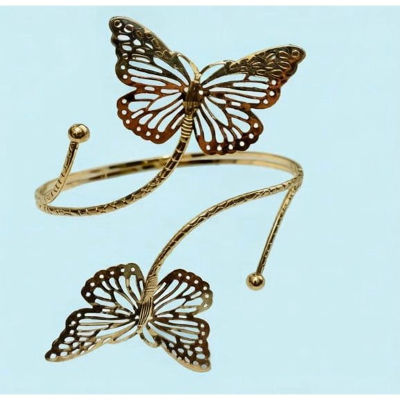 2 Packs Butterfly Flower Curtain Ties for Living Room - No Drilling Decorative Curtain Holdbacks, Elegant Floral Design for Drapes and Panels, Non-Adjustable Fixed Loop Style