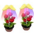 thumbnail image 1 of 2 Packs Butterfly Plant Grow Light, LEDs Full Spectrum Grow Light, Height Adjustable, 3 Lights Modes, Auto Timer, 1 of 7