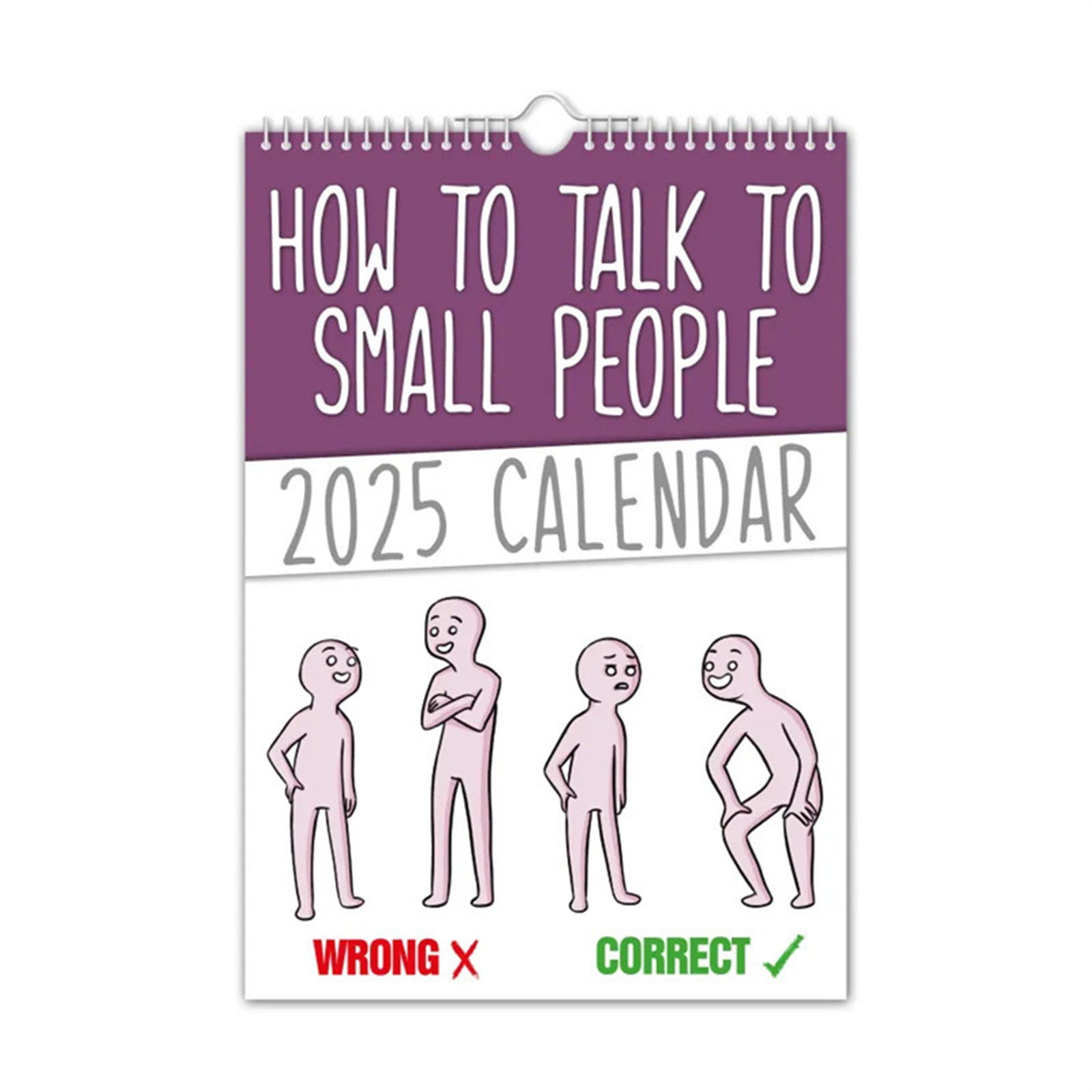 2 Packs Calendar,How To Talk To Small People 2025 Wall Calendar by