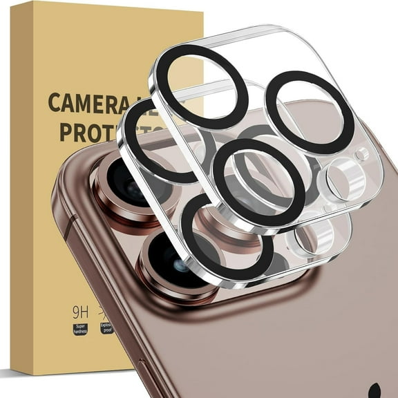2*Packs Camera Lens Protector for iPhone 15 Pro, HD Tempered Glass Scratch-Resistant Case Friendly Back Camera Screen Protective Film for iPhone 15 Pro, Clear