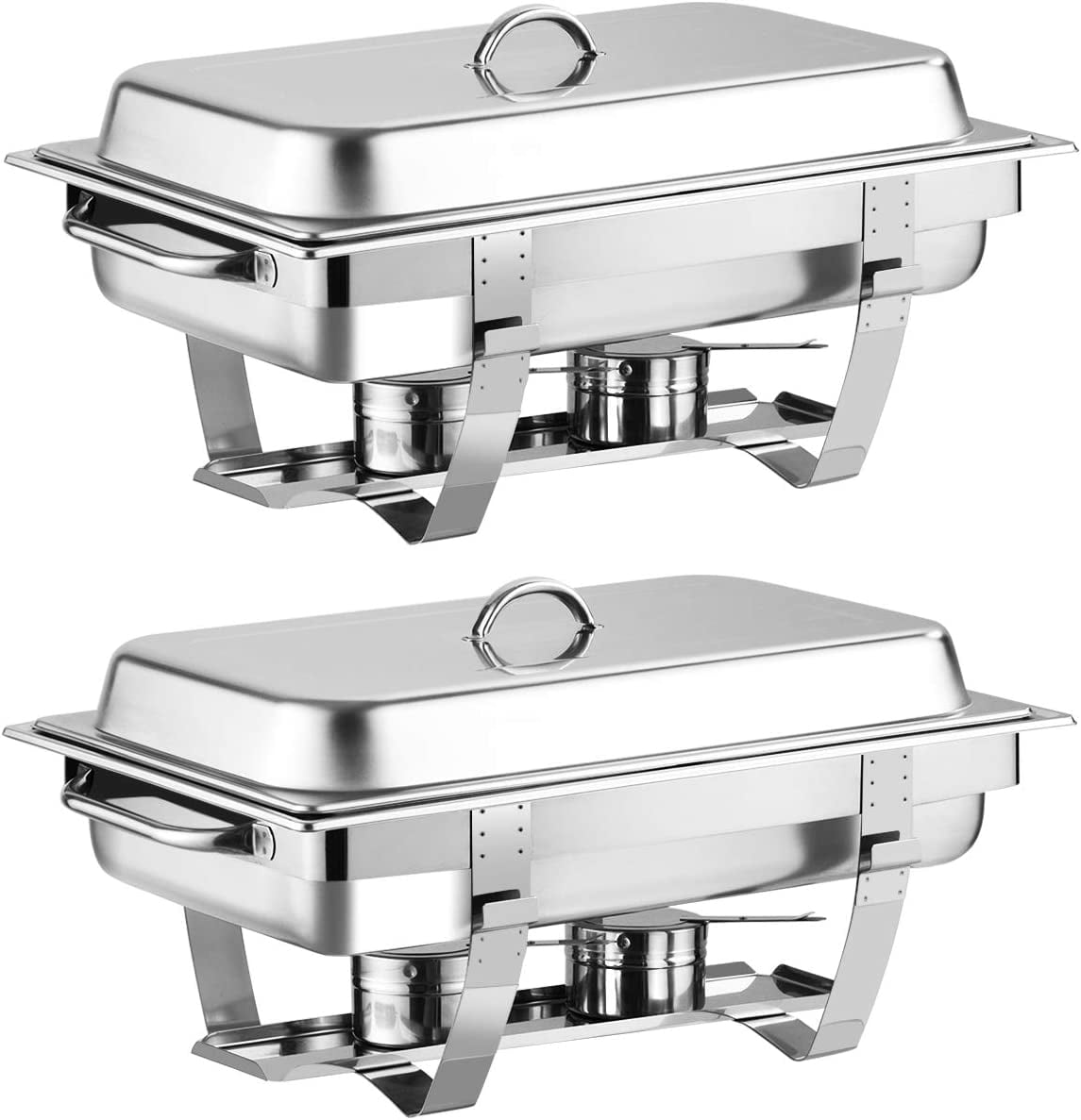 2 Packs Chafing Dish 9 Quart Chafer Dishes Buffet Set Stainless Steel